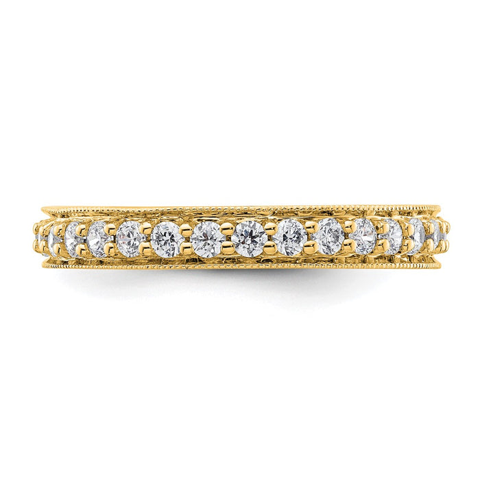 Exclusive 14K Gold Vintage 1-Carat Diamond Eternity Band - Size 8.5, Luxury Value-3