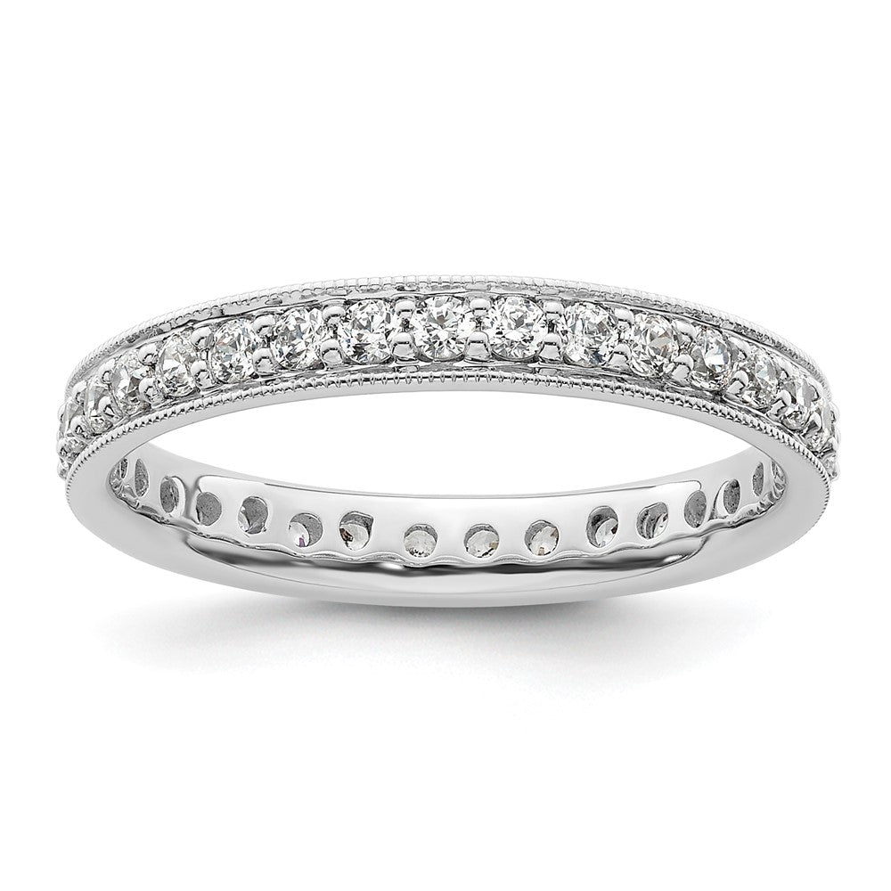 High-Quality 14K White Gold 1-Carat Diamond Eternity Band - Stylish Size 9