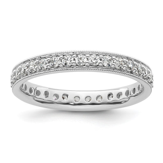 High-Quality 14K White Gold 1-Carat Diamond Eternity Band - Stylish Size 9