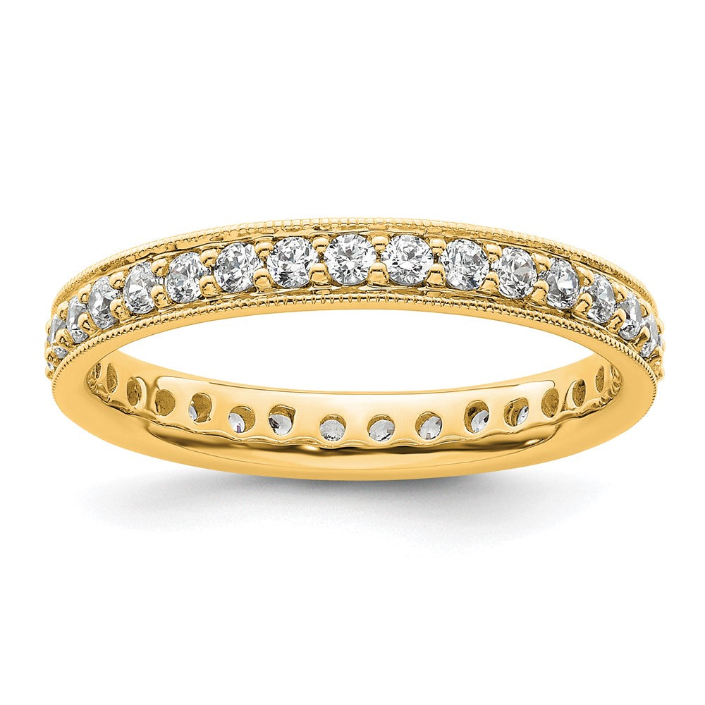Buy Stylish 14K Polished Vintage Diamond Eternity Band - 1 Carat, Size 9