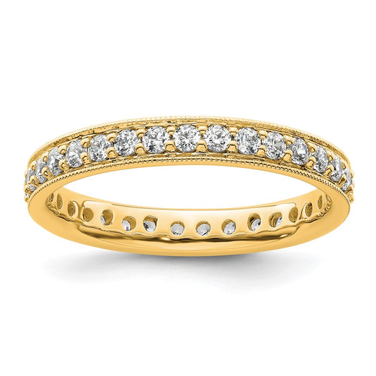 Buy Stylish 14K Polished Vintage Diamond Eternity Band - 1 Carat, Size 9