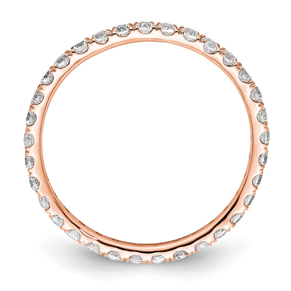 Exclusive 14K Rose Gold 1/2 Carat Diamond Eternity Band - Stylish Size 4.5