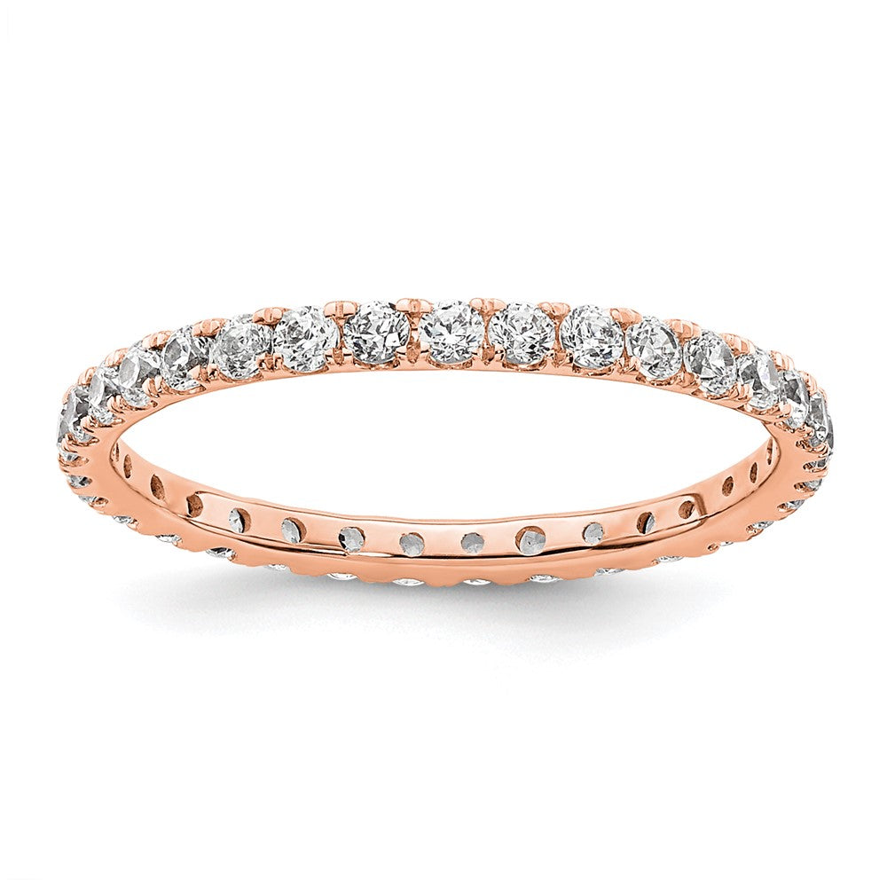 Exclusive 14K Rose Gold 1/2 Carat Diamond Eternity Band - Stylish Size 4.5