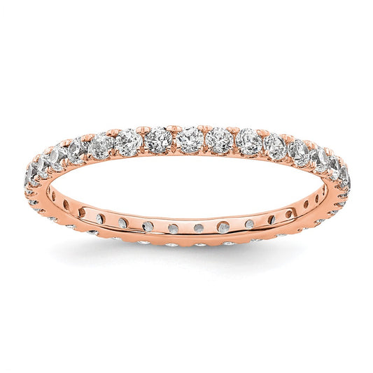 Exclusive 14K Rose Gold 1/2 Carat Diamond Eternity Band - Stylish Size 4.5