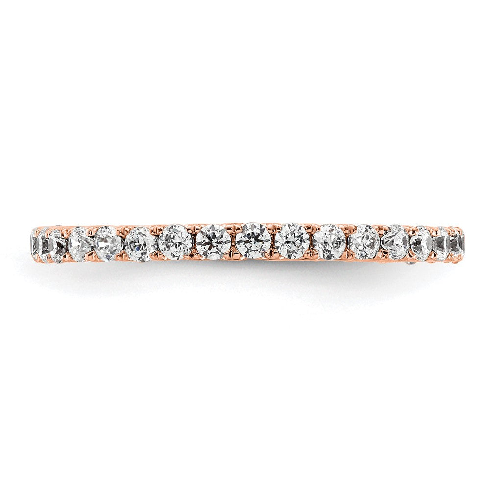 Shop 14K Rose Gold 1/2 Carat Diamond Eternity Band - Stylish & Affordable Size 5.5