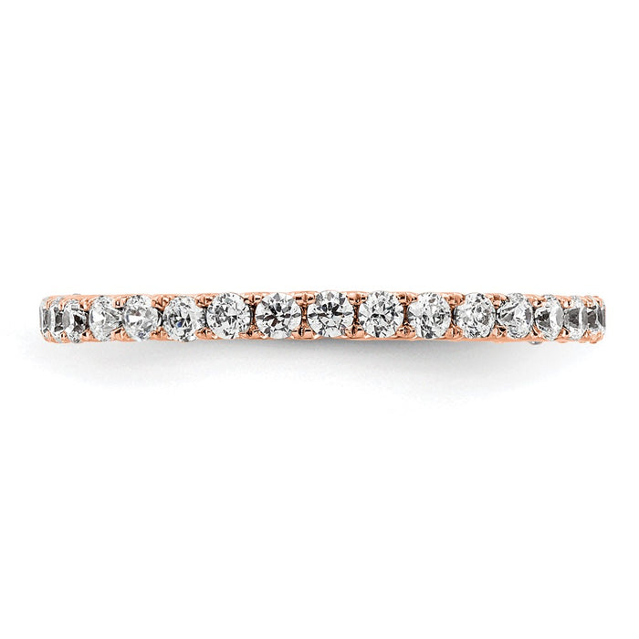 Shop 14K Rose Gold 1/2 Carat Diamond Eternity Band - Stylish & Affordable Size 5.5-3