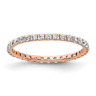 Shop 14K Rose Gold 1/2 Carat Diamond Eternity Band - Stylish & Affordable Size 5.5