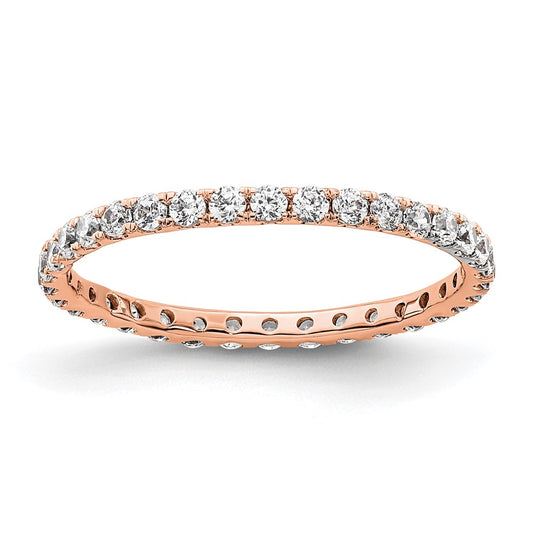 Shop 14K Rose Gold 1/2 Carat Diamond Eternity Band - Stylish & Affordable Size 5.5