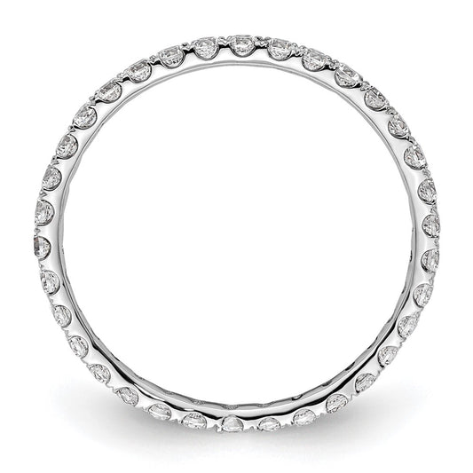 Shop Exclusive 14K White Gold Eternity Band with 1/2 Carat Lab-Grown Diamond, Stylish & Affordable, Size 5