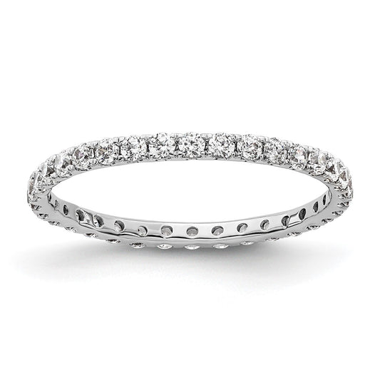 Shop Exclusive 14K White Gold Eternity Band with 1/2 Carat Lab-Grown Diamond, Stylish & Affordable, Size 5