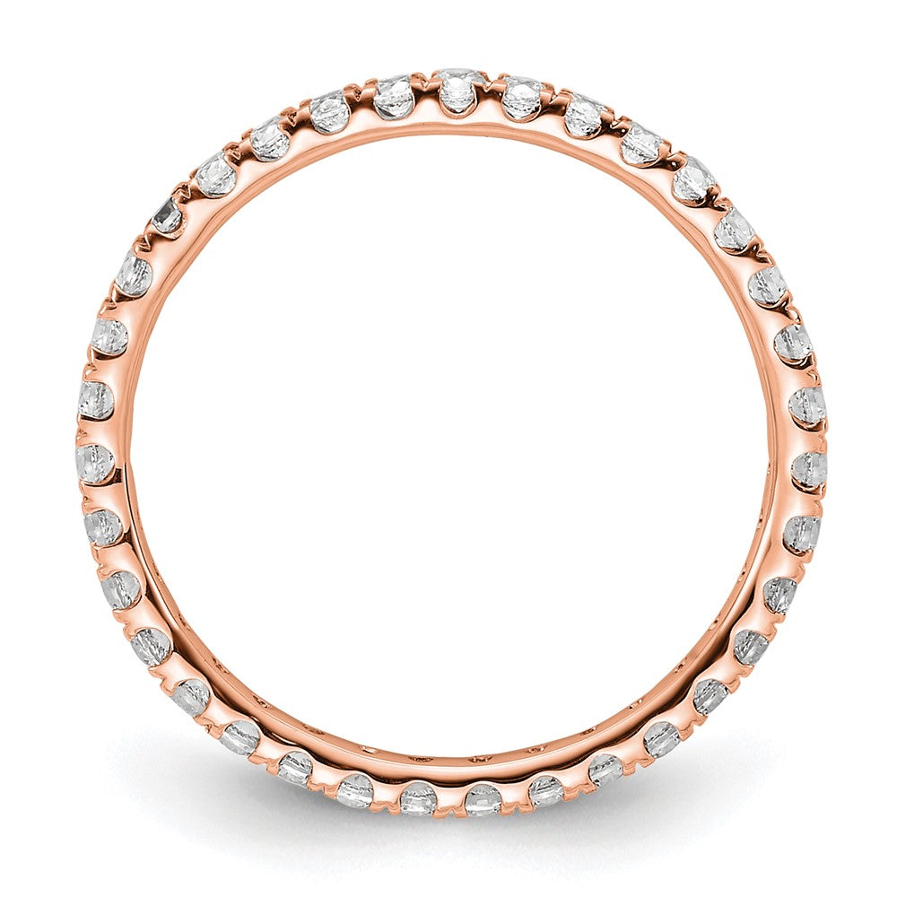 Shop Stylish 14K Rose Gold 1/2 Carat Diamond Eternity Band - Size 6