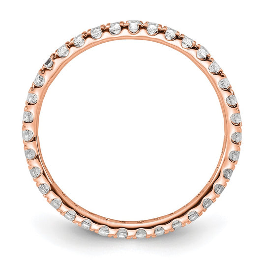 Shop Stylish 14K Rose Gold 1/2 Carat Diamond Eternity Band - Size 6