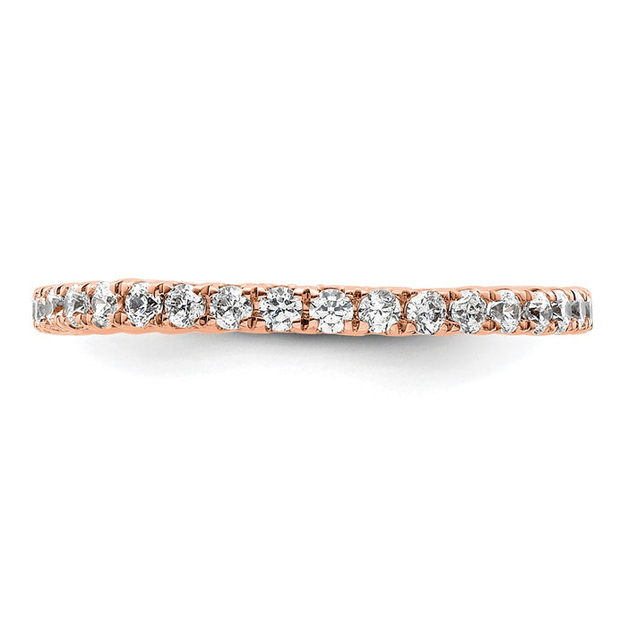 Shop Stylish 14K Rose Gold 1/2 Carat Diamond Eternity Band - Size 6-3