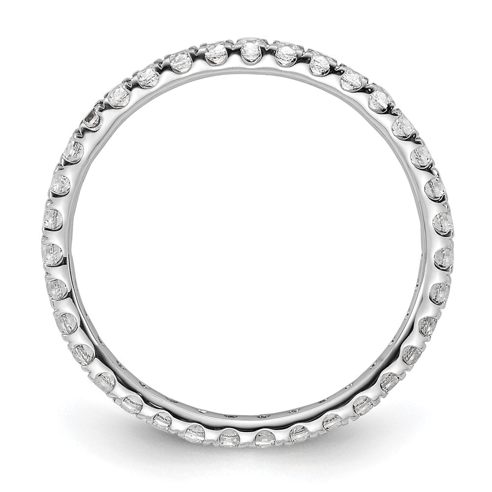 Exclusive 14K White Gold 1/2 Carat Diamond Eternity Band - Stylish Size 6