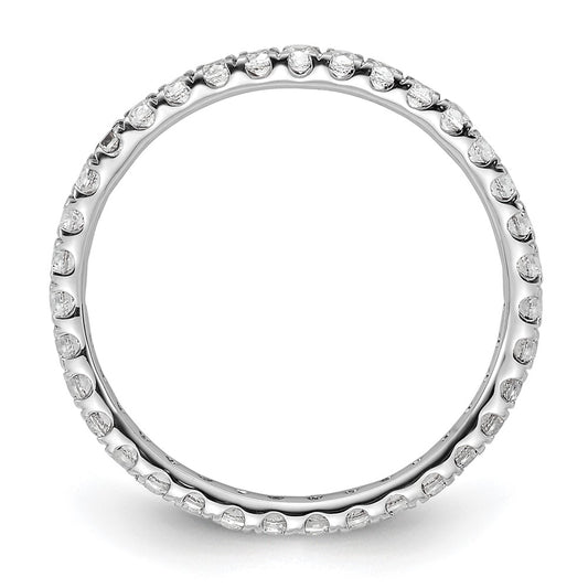Shop Stylish 14K White Gold 1/2 Carat Lab-Grown Diamond Eternity Band, Size 6.5