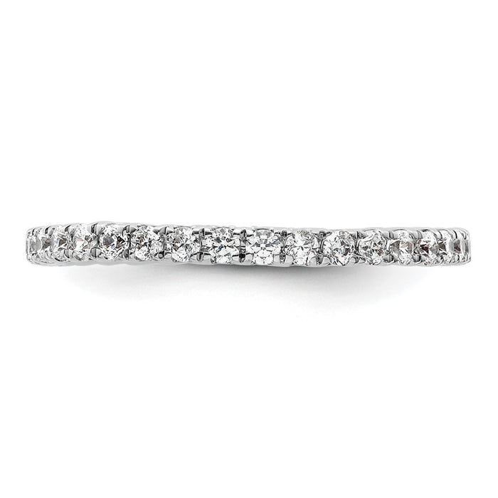 Exclusive 14K White Gold 1/2 Carat Diamond Eternity Band - Stylish Size 6-3