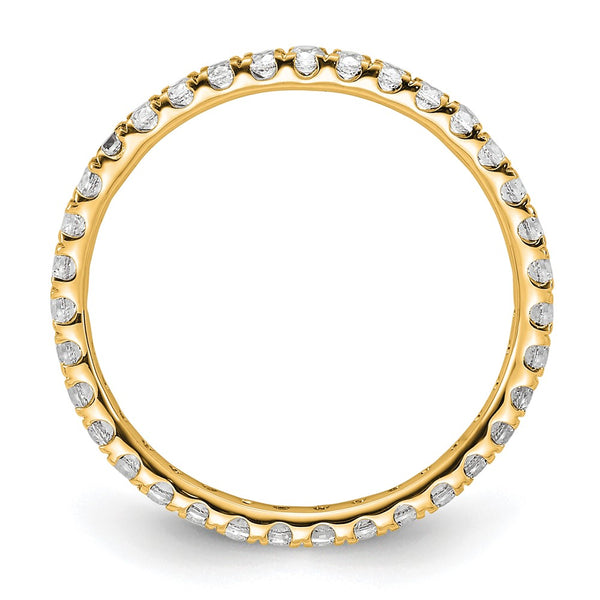 14K Eternity Band with 1/2 Carat Lab-Grown Diamonds, Size 6.5