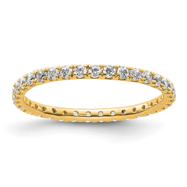 14K Eternity Band with 1/2 Carat Lab-Grown Diamonds, Size 6.5