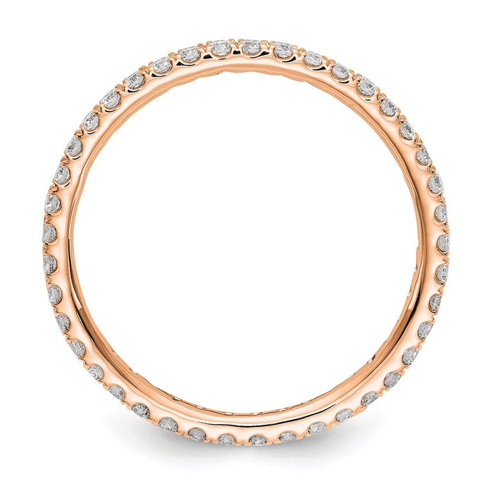 Buy Stylish 14K Rose Gold 1/2 Carat Diamond Eternity Band - Size 7.5-2