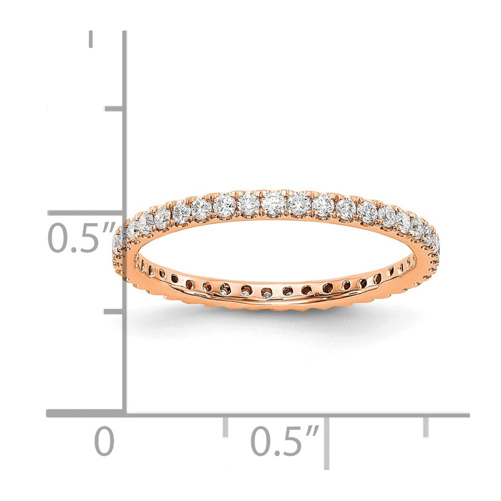 Buy Stylish 14K Rose Gold 1/2 Carat Diamond Eternity Band - Size 7.5