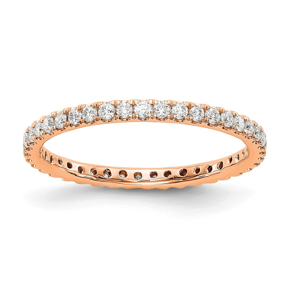 Buy Stylish 14K Rose Gold 1/2 Carat Diamond Eternity Band - Size 7.5