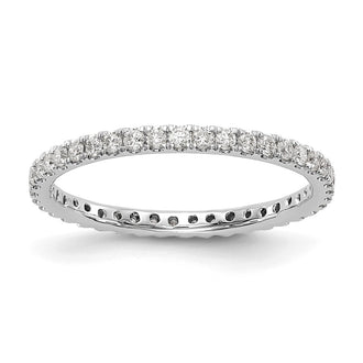 Shop Stylish 14K White Gold 1/2 Carat Lab-Grown Diamond Eternity Band - Size 5