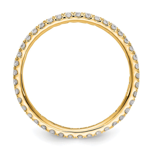 14K Gold Eternity Band with 1/2 Carat Lab-Grown Diamond - Size 8.5