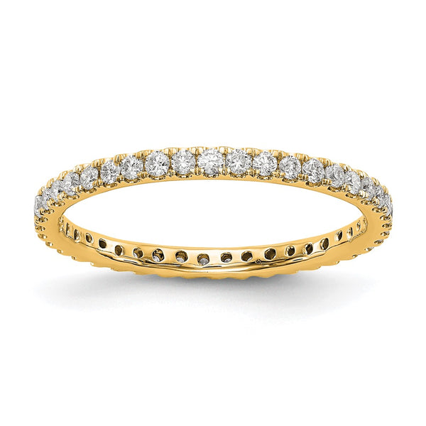 14K Gold Eternity Band with 1/2 Carat Lab-Grown Diamond - Size 8.5
