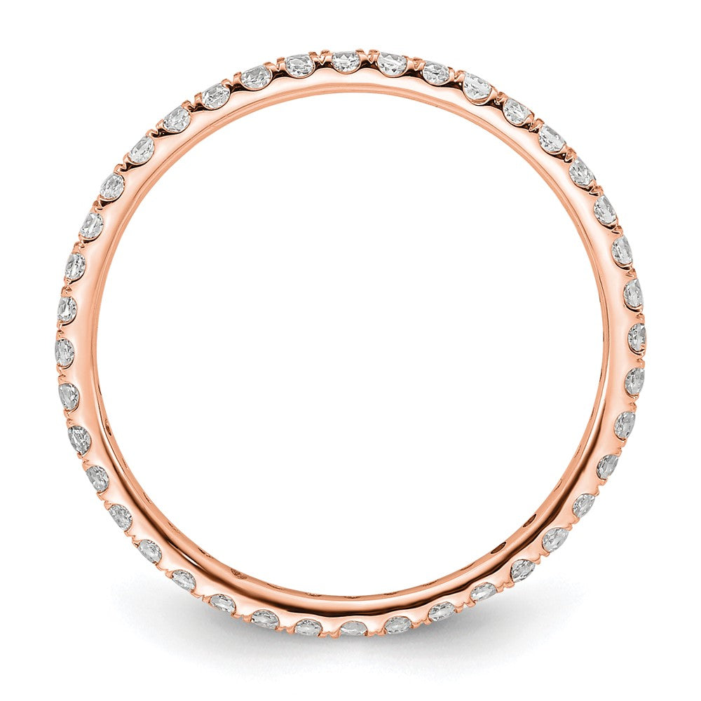 Shop Exclusive 14K Rose Gold Eternity Band - 1/2 Carat Lab-Grown Diamond, Size 8
