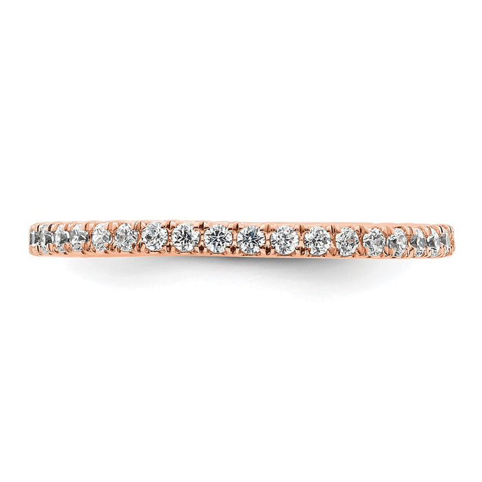 Shop Exclusive 14K Rose Gold Eternity Band - 1/2 Carat Lab-Grown Diamond, Size 8-3