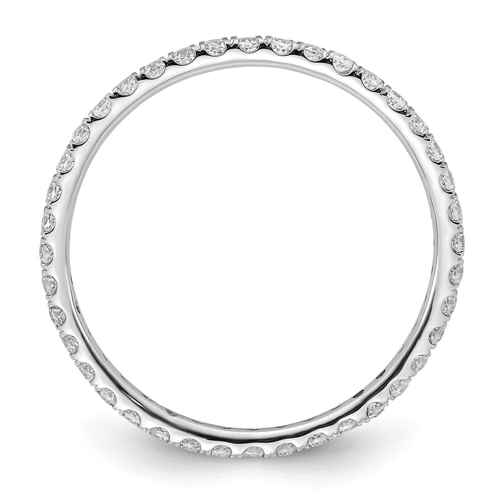 Shop 14K White Gold 1/2 Carat Diamond Eternity Band - Stylish & Affordable Size 8.5