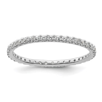 Exclusive 14K White Gold Eternity Band with 1/2 Carat Lab-Grown Diamond - Stylish Value!