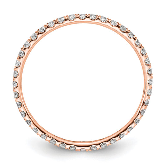 Buy Stylish 14K Rose Gold 1/2 Carat Diamond Eternity Band - Size 9