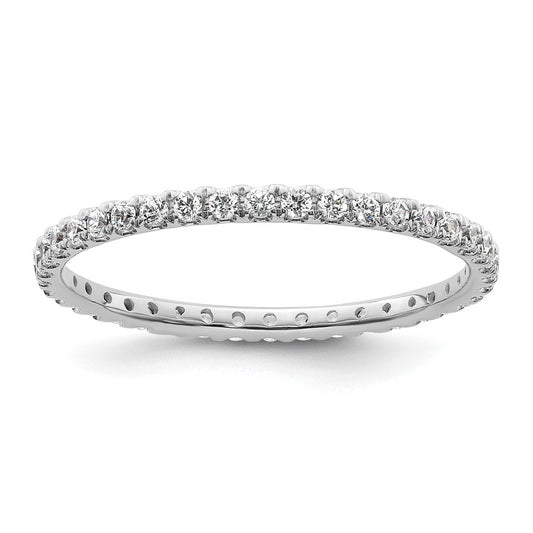 Exclusive 14K White Gold 1/2 Carat Diamond Eternity Band - Stylish Size 9