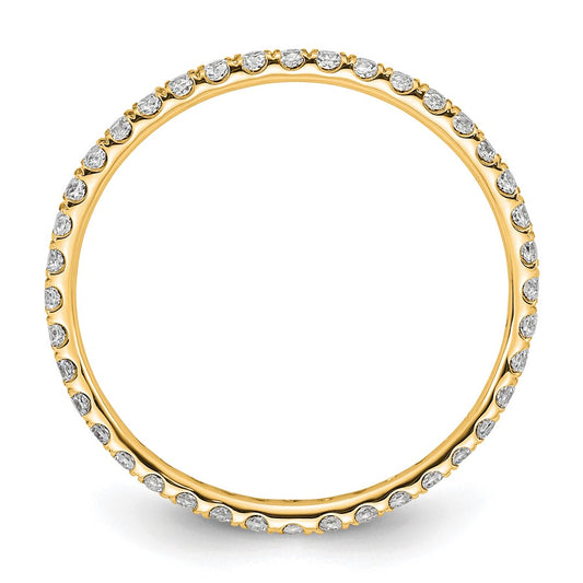 Buy Stylish 14K Polished 1/2 Carat Diamond Eternity Band - Size 9