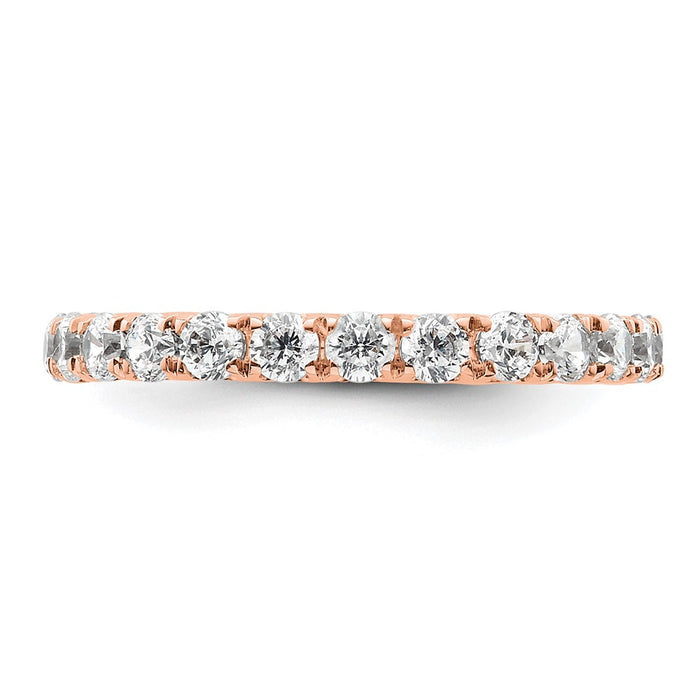 High-Quality 14K Rose Gold 1 Carat Diamond Eternity Band - Stylish Size 4.5-3