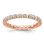 High-Quality 14K Rose Gold 1 Carat Diamond Eternity Band - Stylish Size 4.5-10