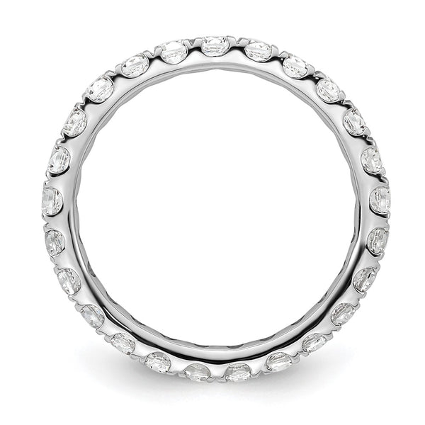 14K White Gold 1 Carat Diamond Eternity Band - Size 4.5 - Style GR1-1004585