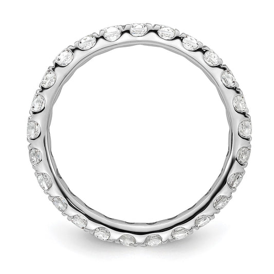 Shop Stylish 14K White Gold 1 Carat Diamond Eternity Band - Size 4.5