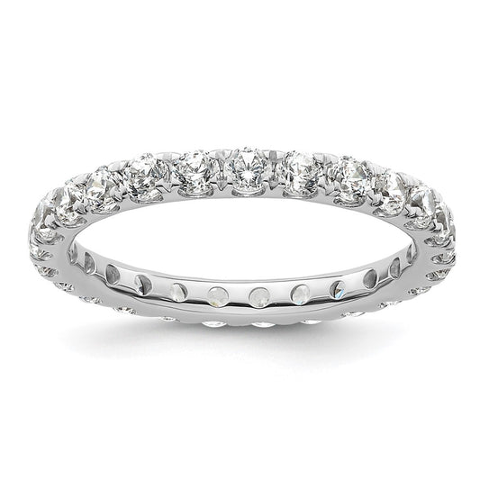 Shop Stylish 14K White Gold 1 Carat Diamond Eternity Band - Size 4.5