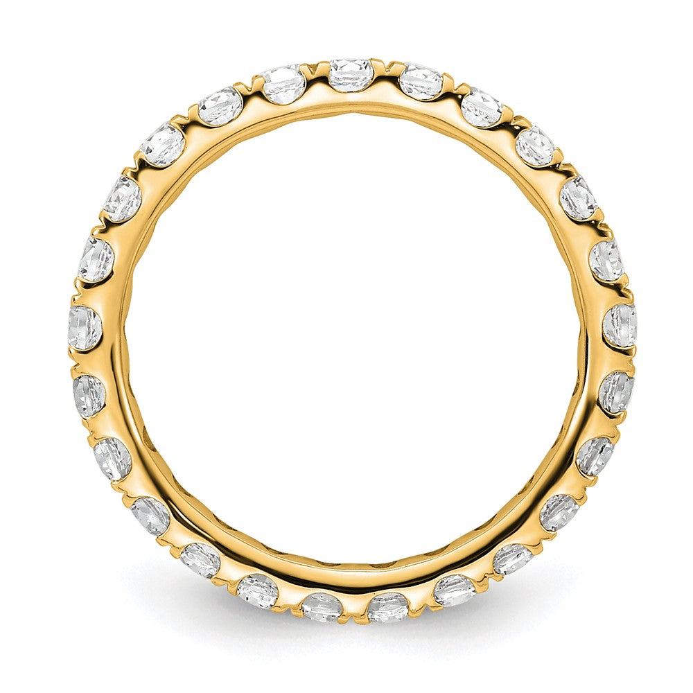 Shop Stylish 14K Polished 1 Carat Diamond Eternity Band - Size 4.5, U-Shared Prong