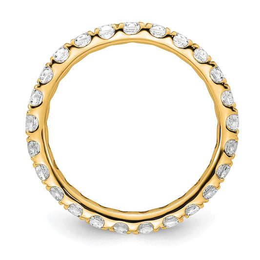 Shop Stylish 14K Polished 1 Carat Diamond Eternity Band - Size 4.5, U-Shared Prong