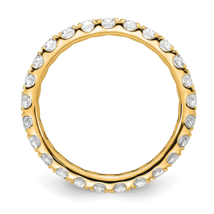 Shop Stylish 14K Polished 1 Carat Diamond Eternity Band - Size 4.5, U-Shared Prong-2