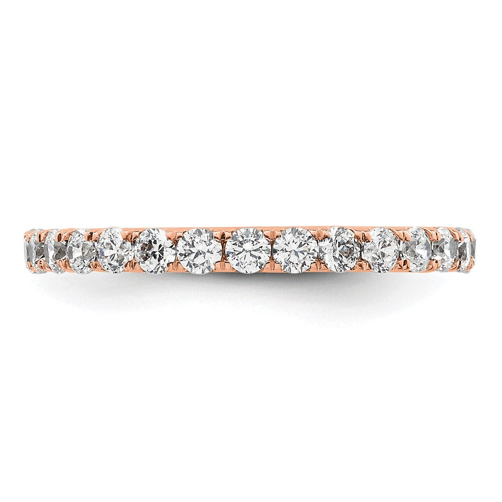 Exclusive 14K Rose Gold 1 Carat Diamond Eternity Band - Stylish Size 6.5