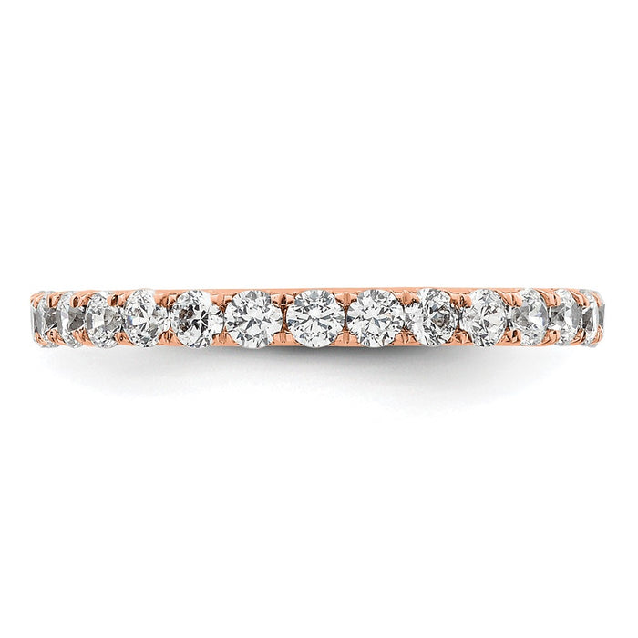 Exclusive 14K Rose Gold 1 Carat Diamond Eternity Band - Stylish Size 6.5-3