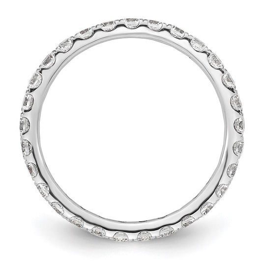 Exclusive 1-Carat Diamond Eternity Band in 14K White Gold - Size 6, Stylish Value