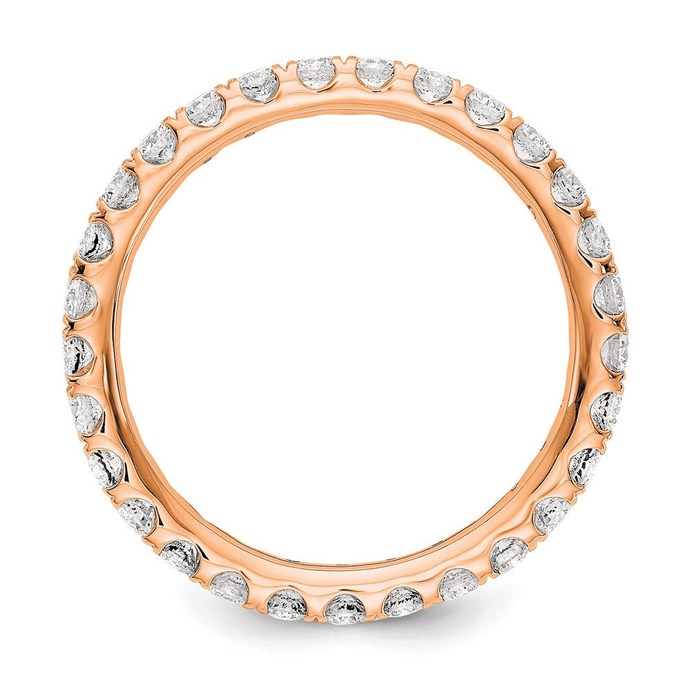 Shop Stylish 14K Rose Gold Eternity Ring with 1 Carat Lab-Grown Diamond, Size 5