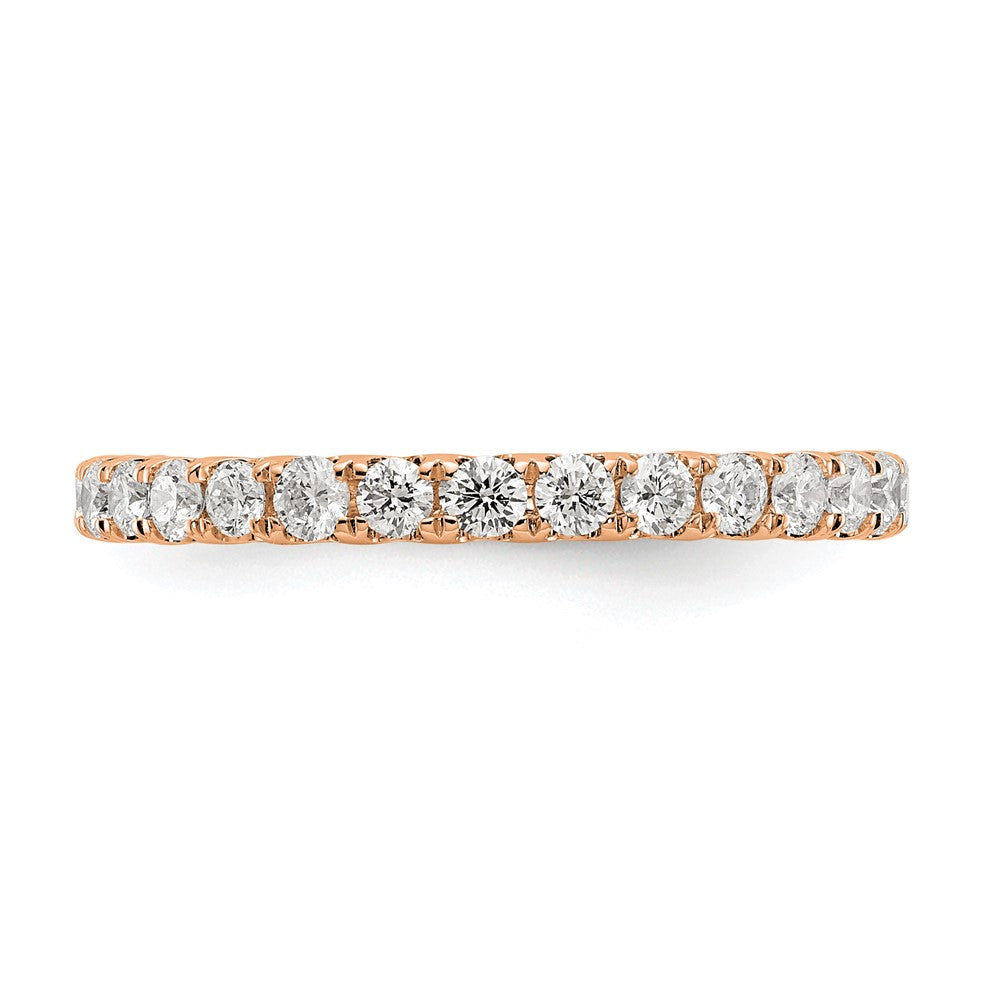 High-Quality 14K Rose Gold 1 Carat Lab-Grown Diamond Eternity Band - Stylish Design, Size 4