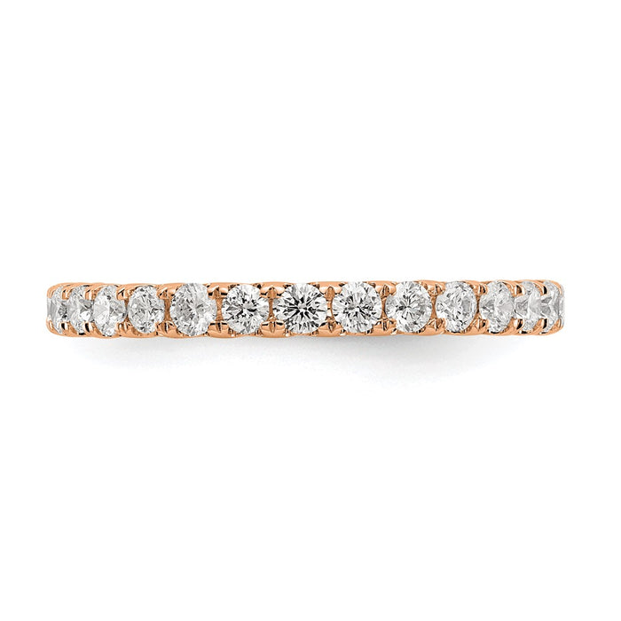 High-Quality 14K Rose Gold 1 Carat Lab-Grown Diamond Eternity Band - Stylish Design, Size 4-4