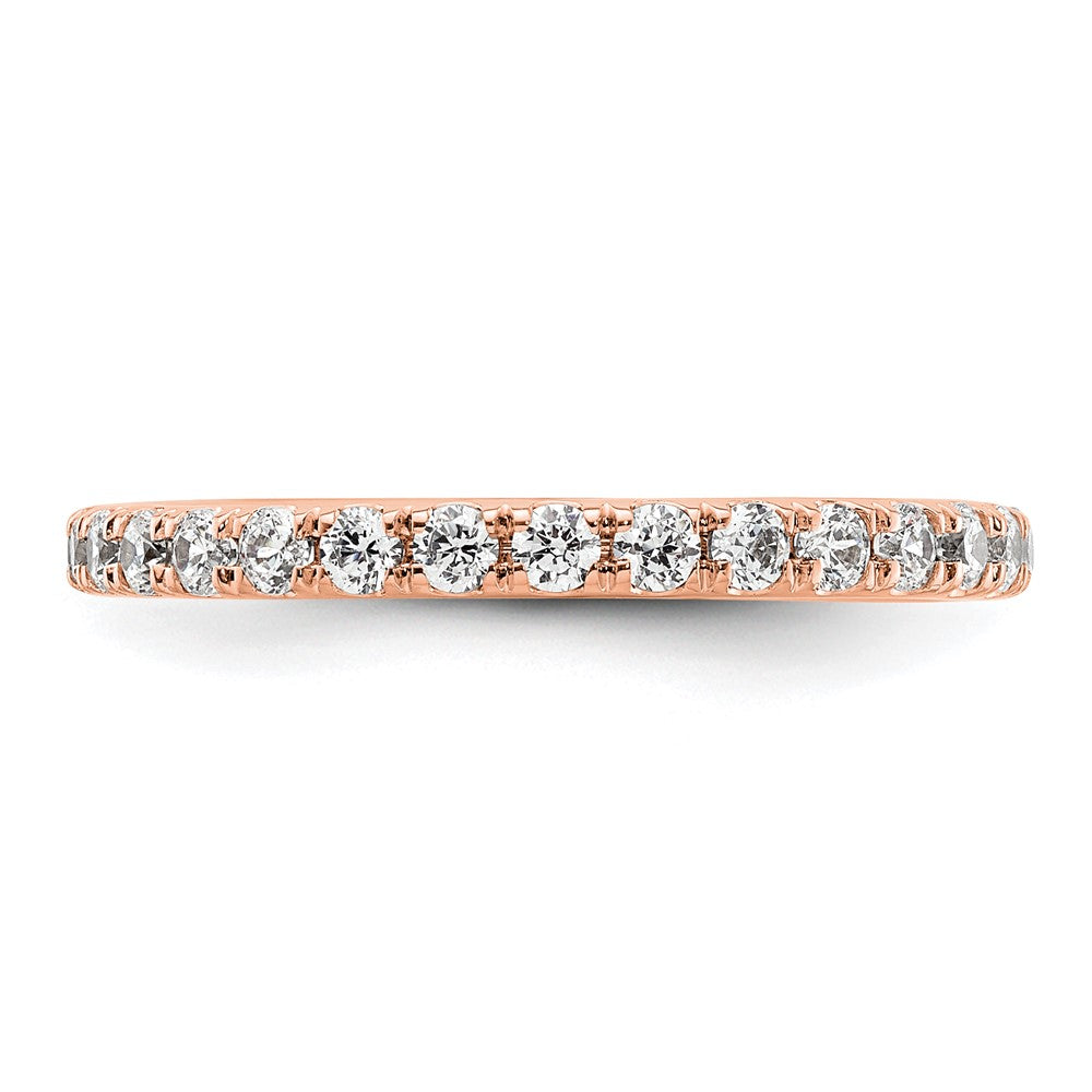 Exclusive 14K Rose Gold 1 Carat Diamond Eternity Band - Stylish Size 8